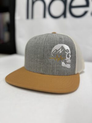 Mtn Brain - 6 panel flat bill Grey/Birch