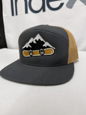 Summit Ride - 7 panel Flat Bill Charcoal/Gold