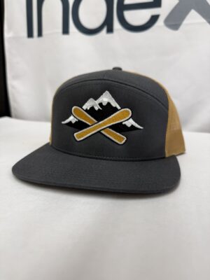 Summit Ski - 7 panel Flat Bill Charcoal/Gold